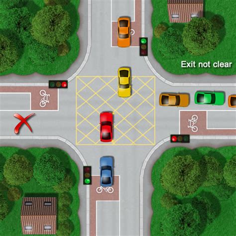 can you wait in a box junction|when may you wait in the area marked with a cycle.